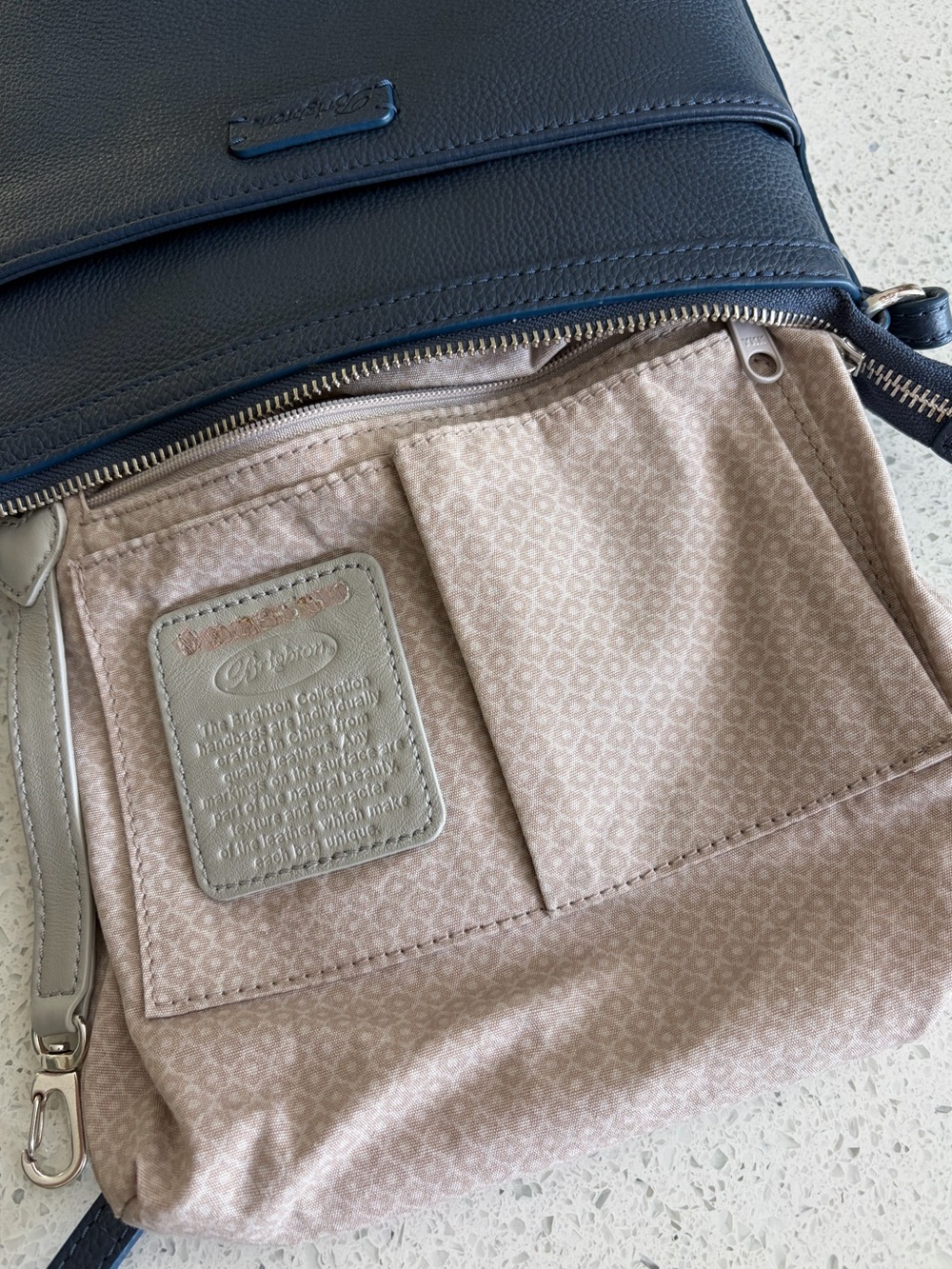 Brighton Blossom Hill Carter Straw Messenger Bag Purse-royal blue embroidered - Picture 5 of 16